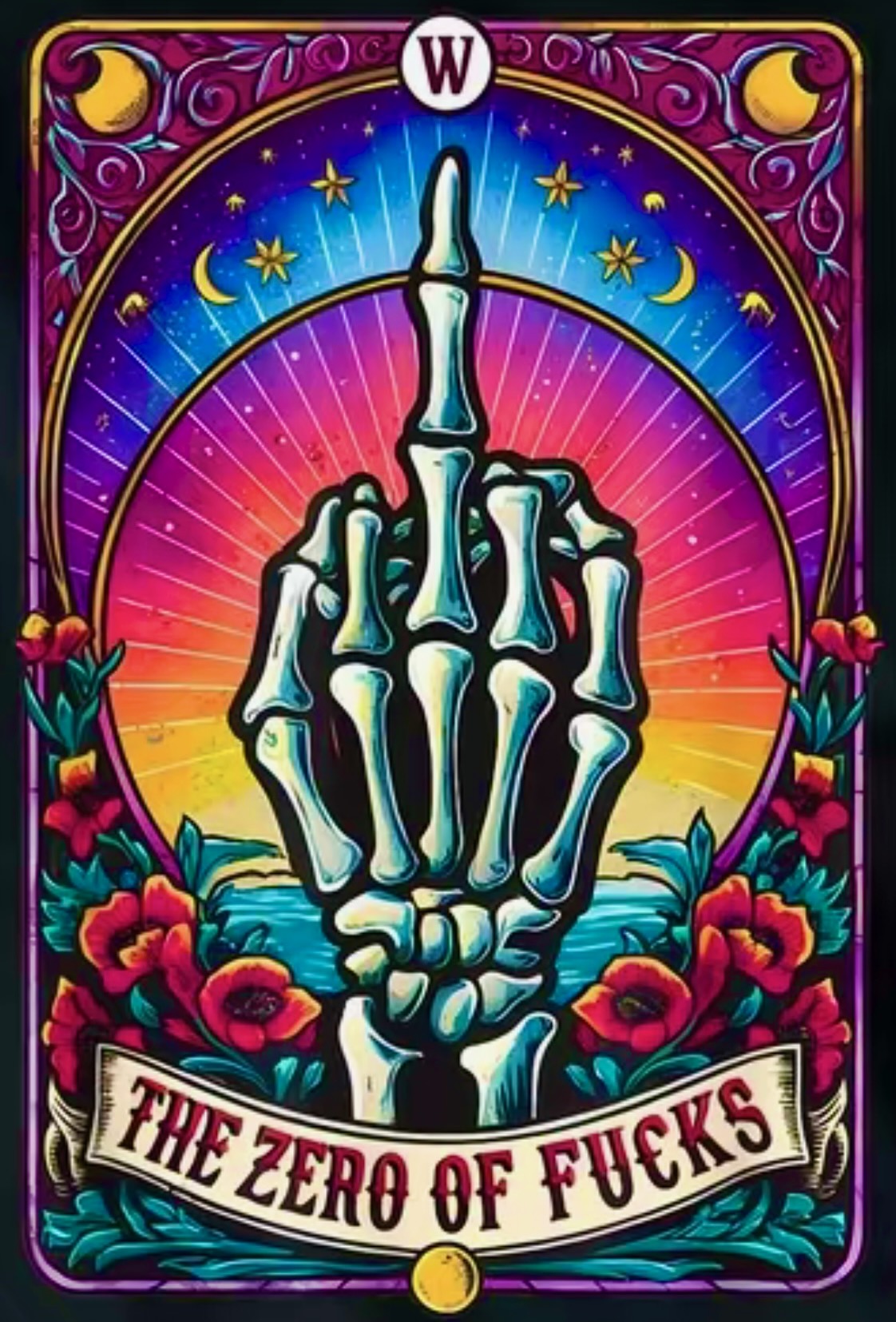 The Zero of Fucks (Tarot Style)